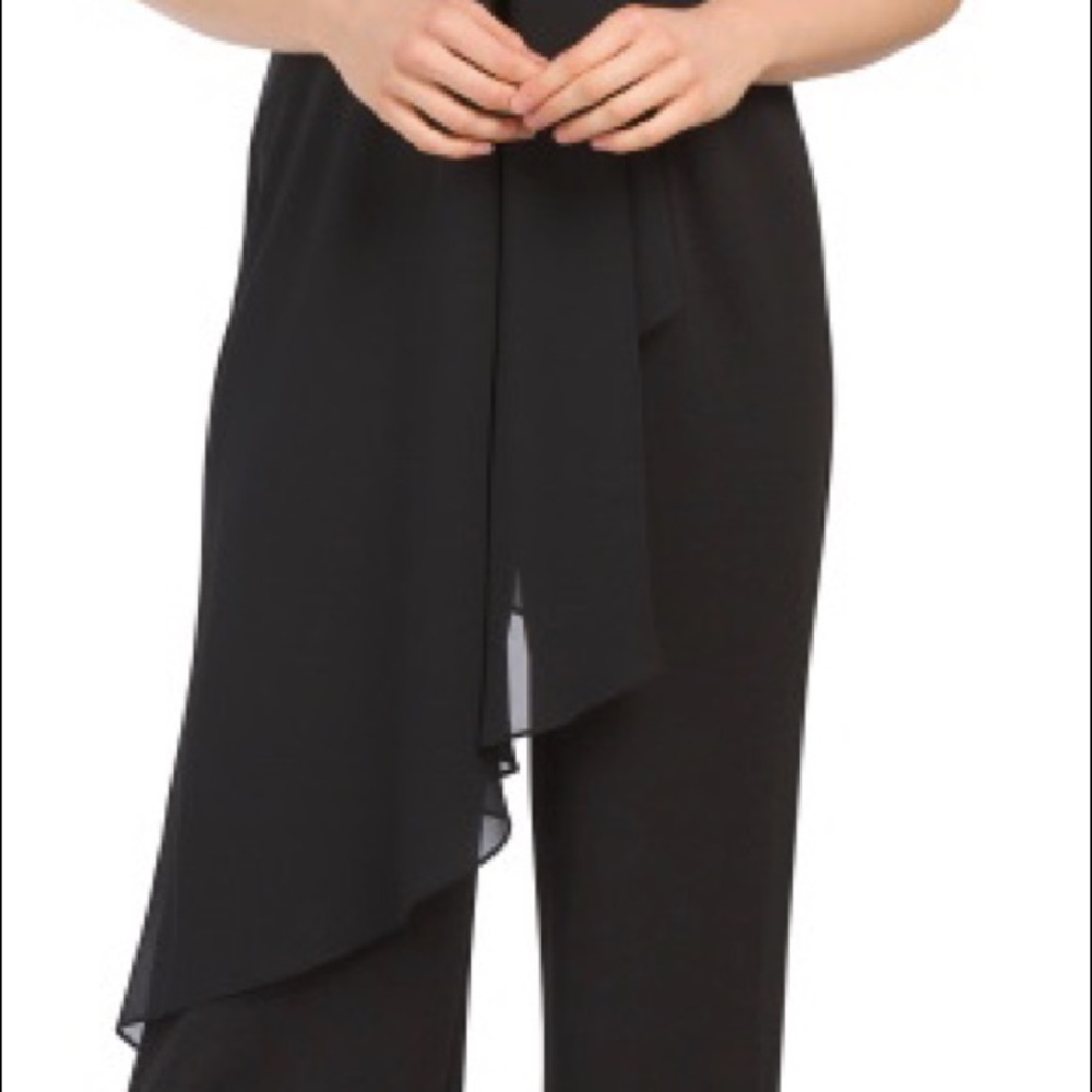 Ignite embellished neck jumpsuit with chiffon - Picture 2 of 3